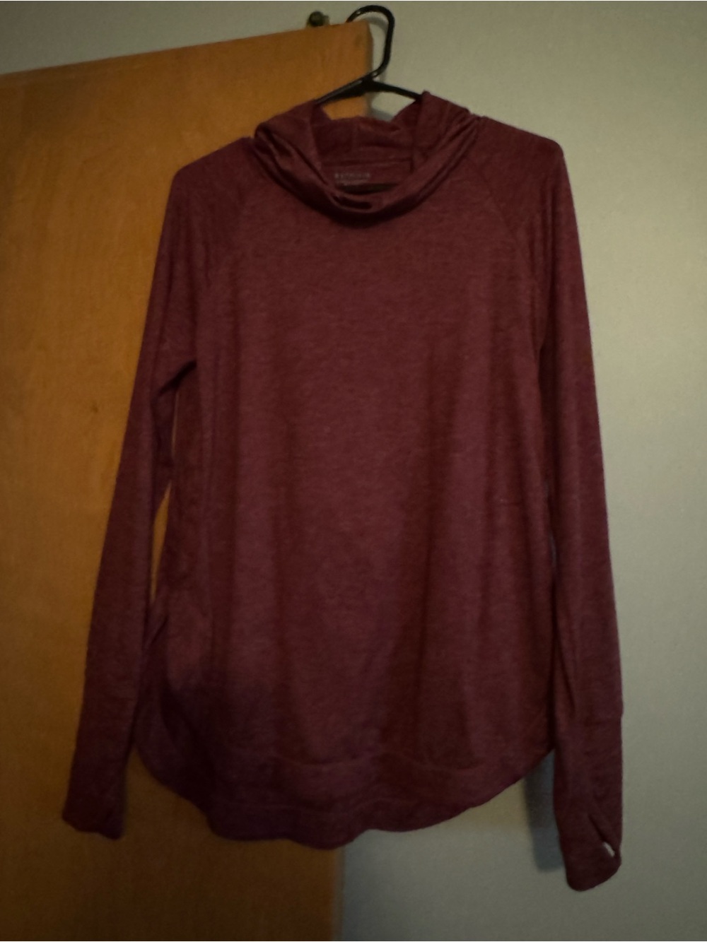 Athleta Maroon Cowlneck Long Sleeve Sweatshirt.